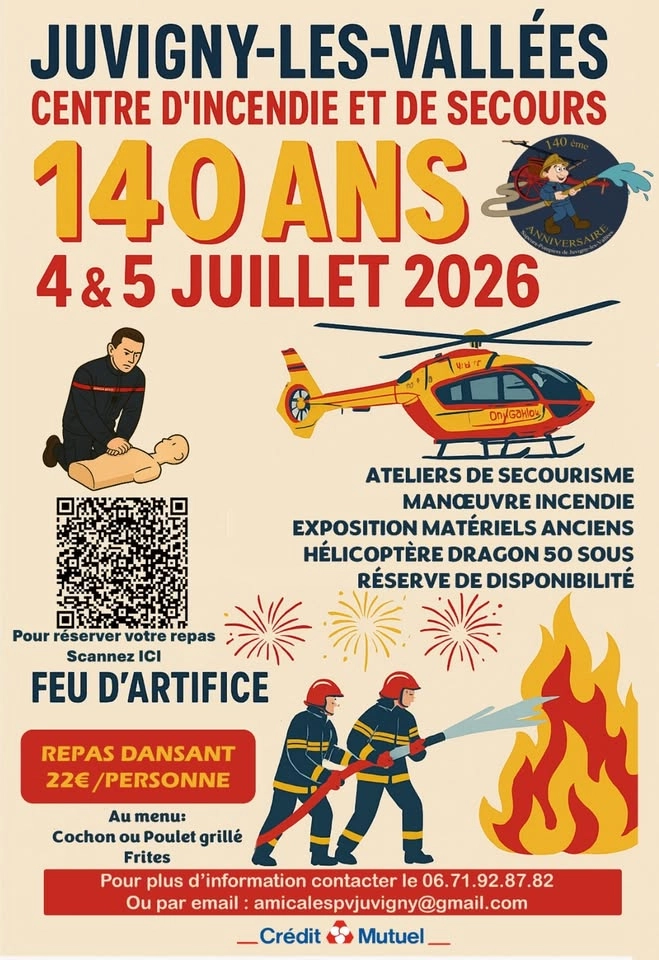 140ème anniversaire du Centre de Secours de Juvigny-les-Vallées