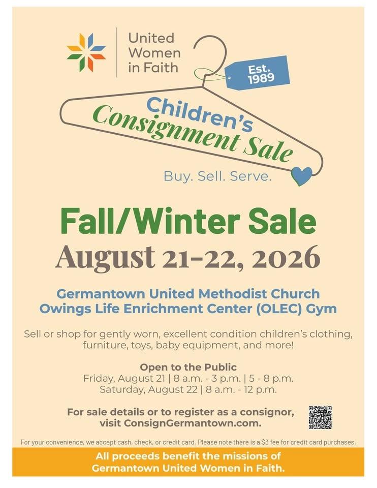 GUWF Fall/Winter Children’s Consignment Sale