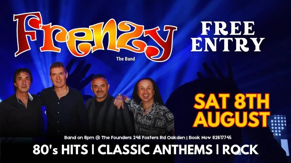 Free Entry 🎸 Frenzy - The Band | Live at The Founders