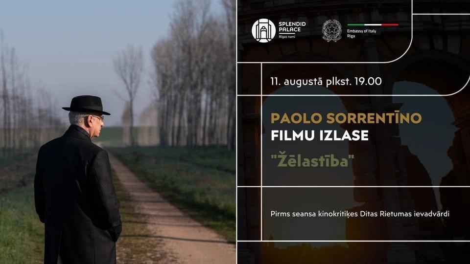 PAOLO SORRENTĪNO FILMU IZLASE - ŽĒLASTĪBA