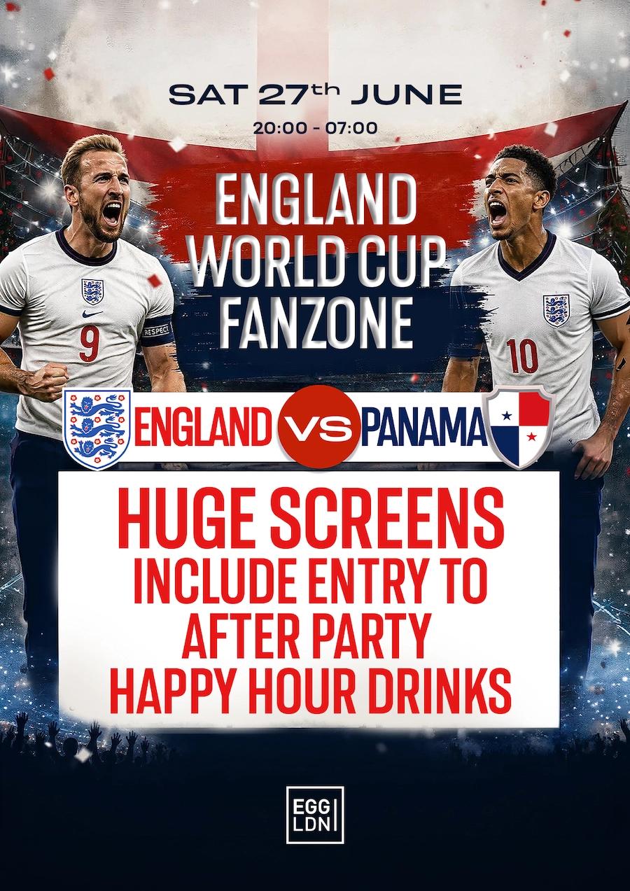 Egg Pres: England play Panama Fanzone / Free showing