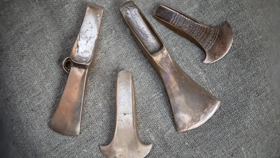 Bronze axe casting workshop