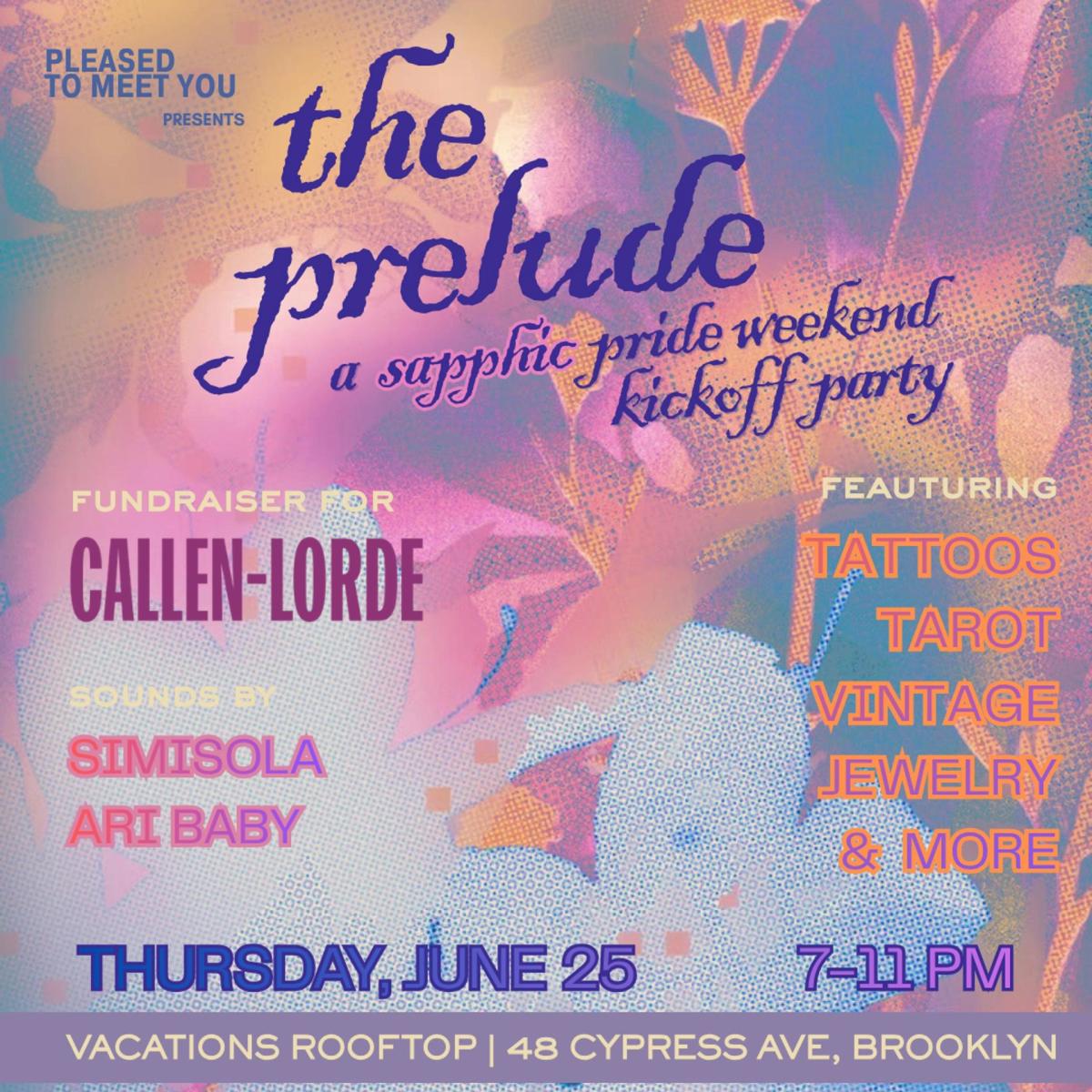 The Prelude: A Sapphic Pride Kickoff Party