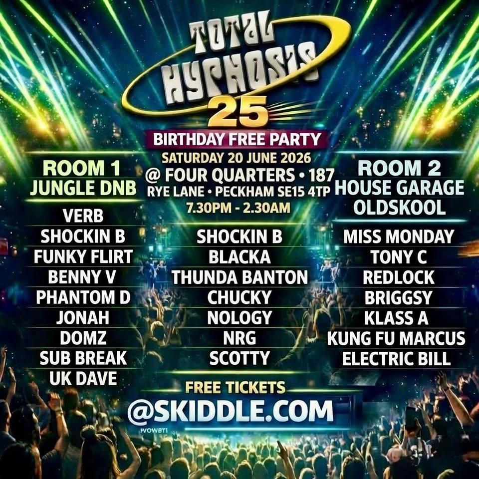 Total Hypnosis 25 Birthday Free Party