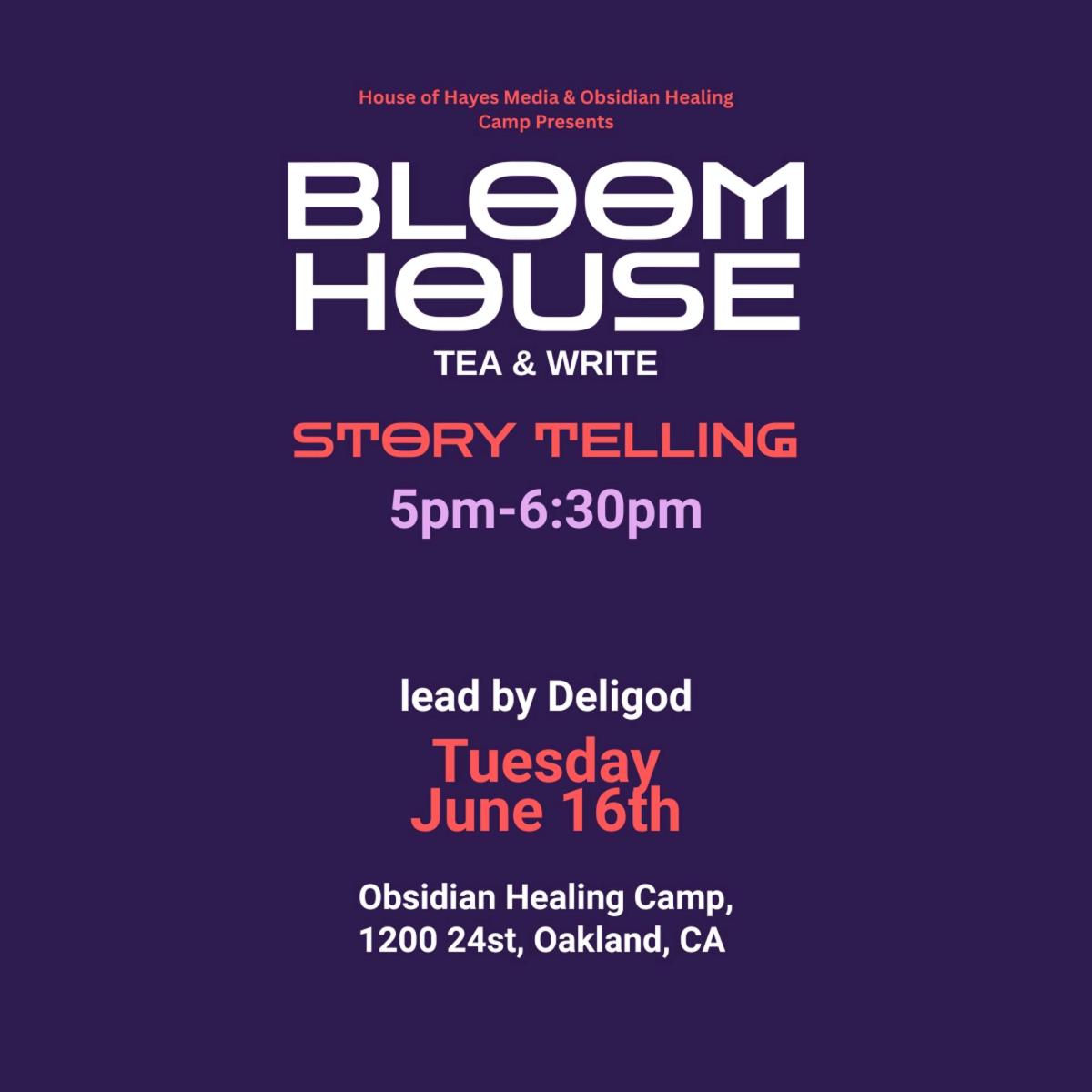Bloom House Tea & Write