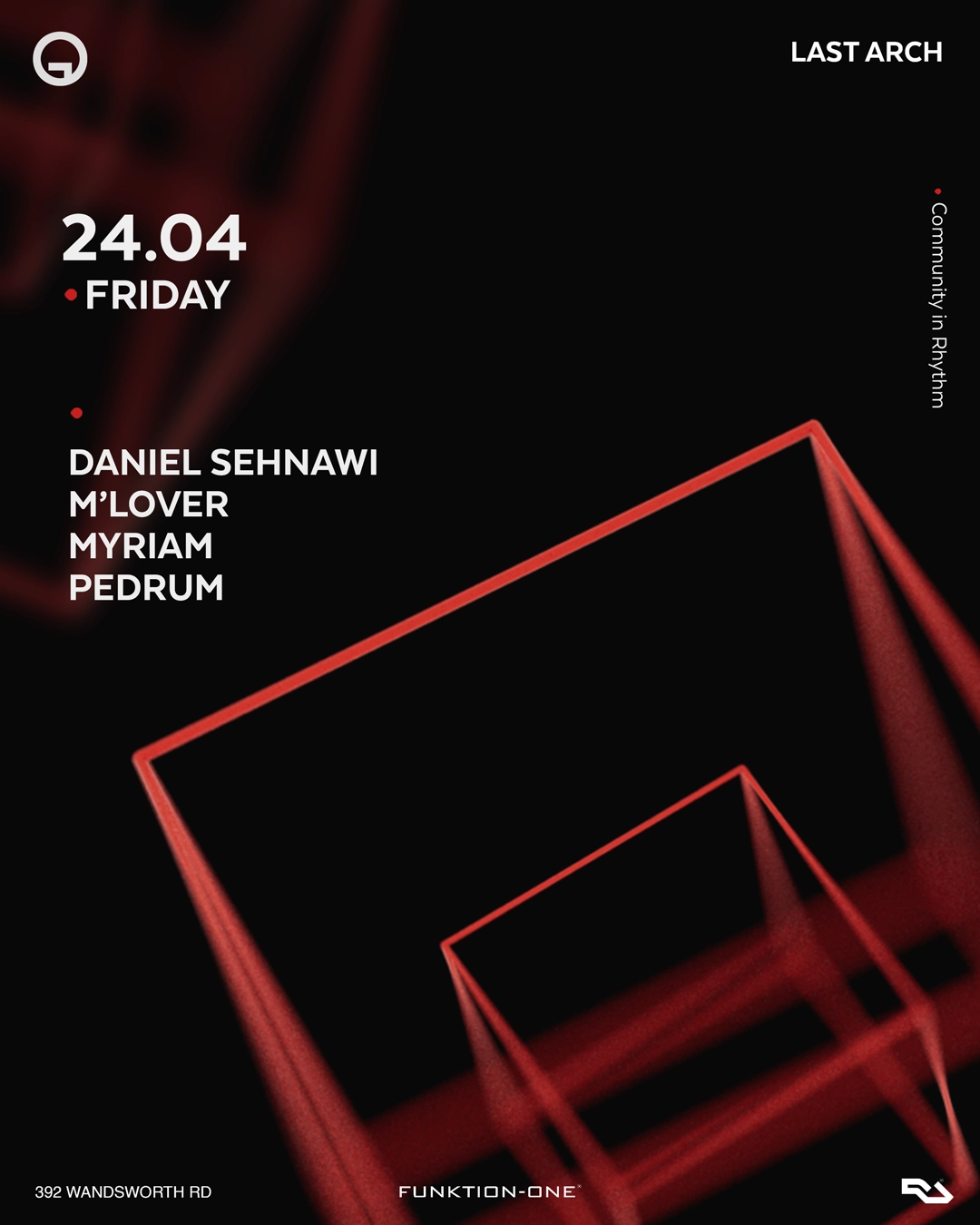 Groovers at Last Arch: M'Lover, Myriam, Pedrum, Daniel Sehnawi