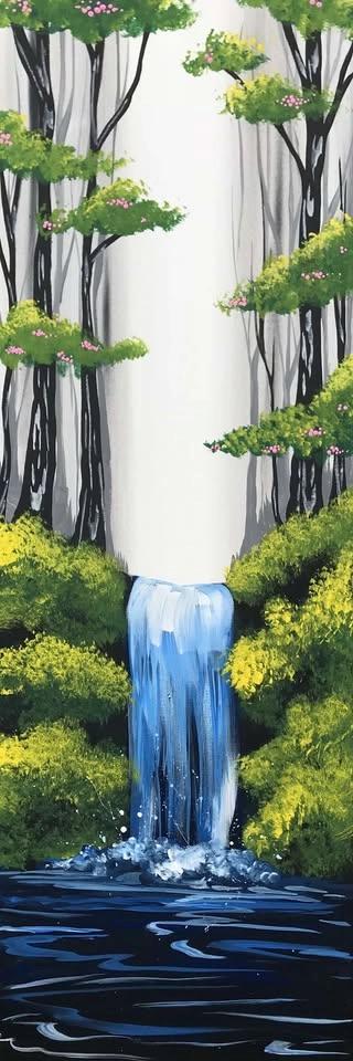 Sip & Paint 'Waterfall Bliss' with us!