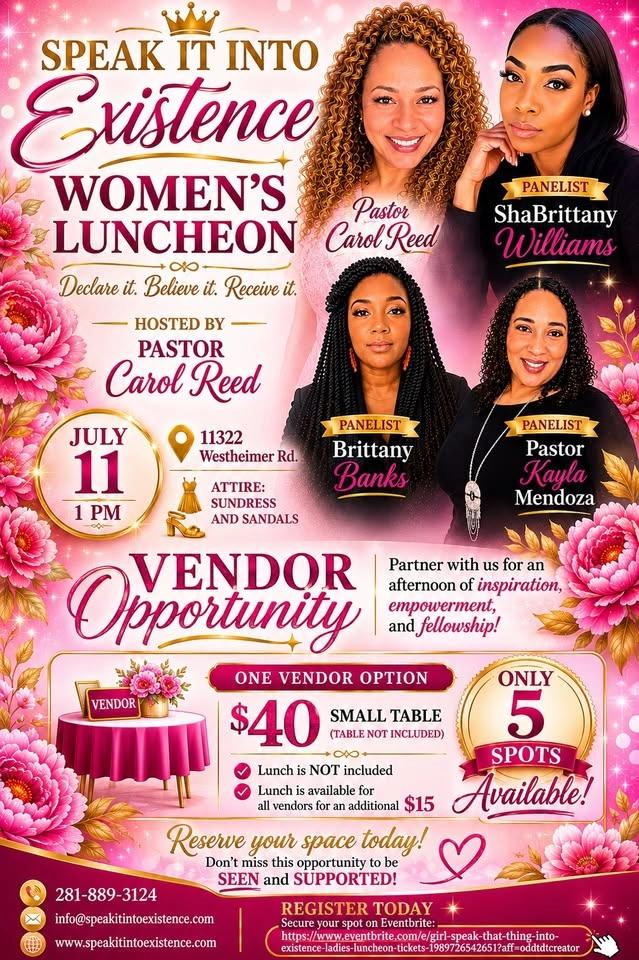 Girl speak that thing into existence, ladies luncheon