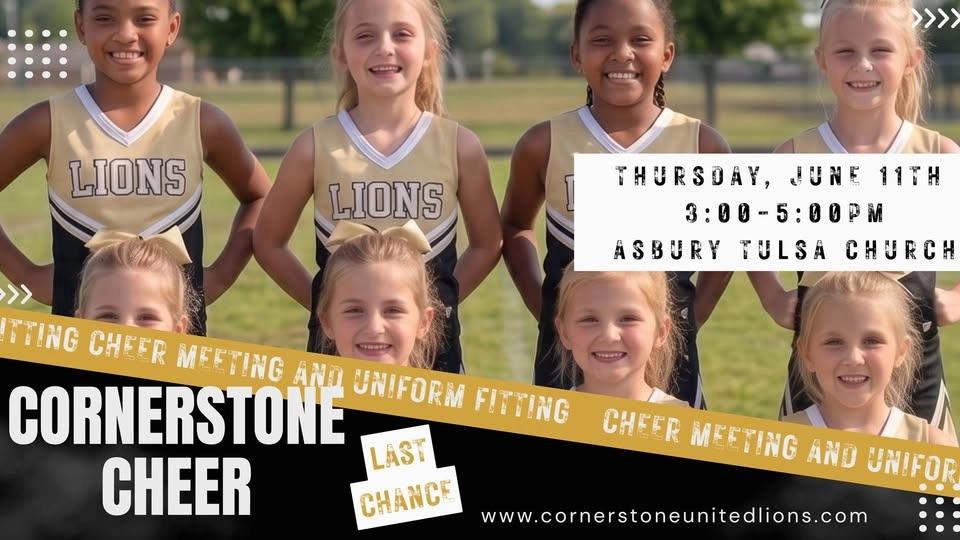 Last Chance: Lion Cheer Registration and Uniform Fitting!