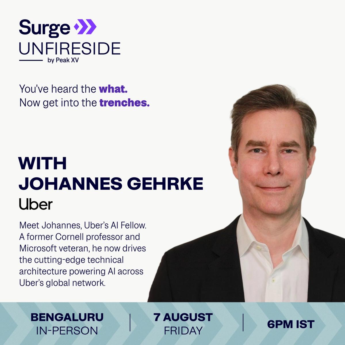 Building Uber's AI Edge with Johannes Gehrke, AI Fellow • Surge & Peak XV