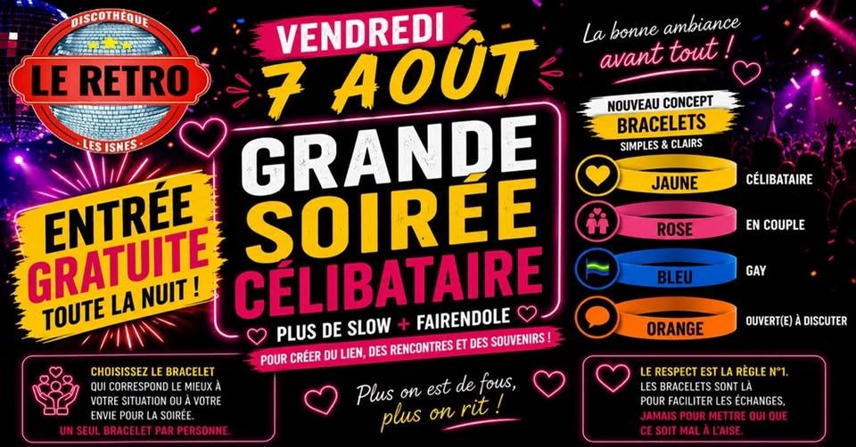 GRANDE SOIRÉE CÉLIBATAIRE AU RETRO