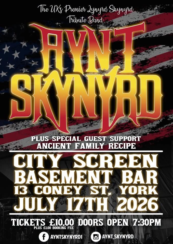 Aynt Skynyrd at the City Screen Basement Bar, York. Support: Ancient Family Recipe