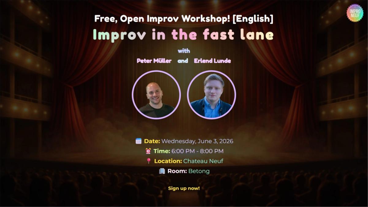 Improv in the fast lane with Peter Müller and Erlend Lunde - Free Workshop