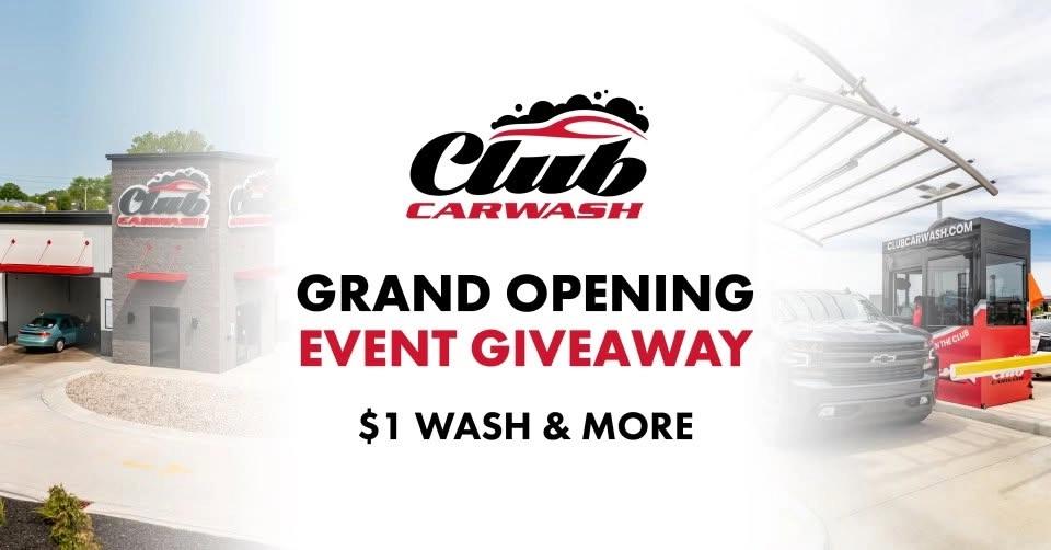 $3,500 Giveaway, $1 Washes & More - Grand Opening Event