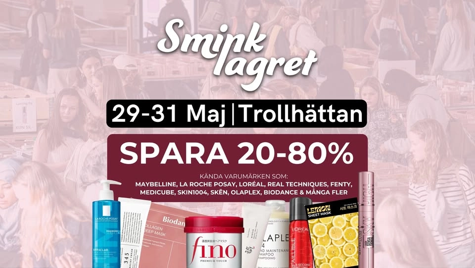 SMINK OUTLET I TROLLHÄTTAN - SPARA OPP TIL 80% 💄