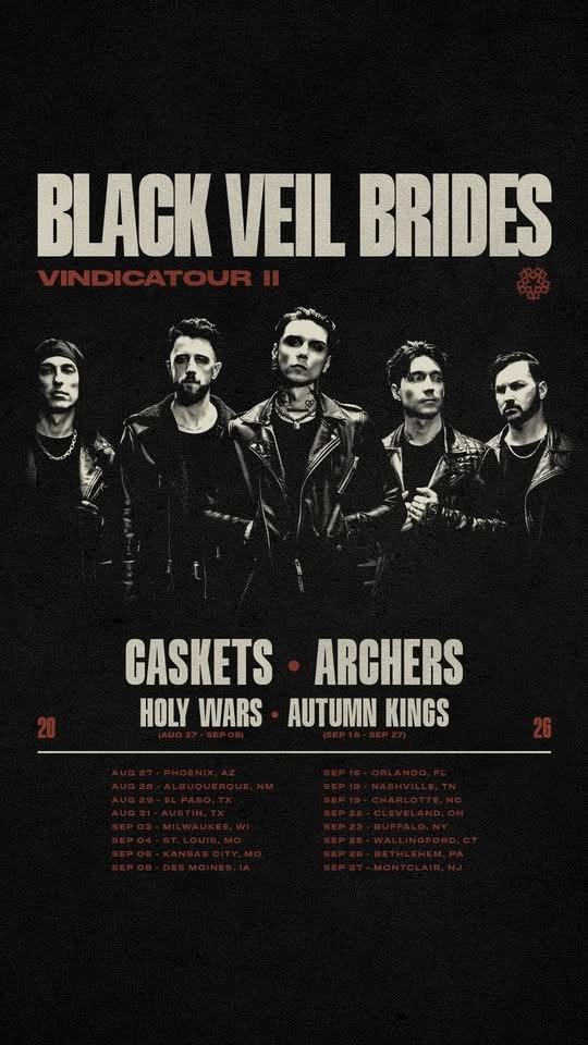 Black Veil Brides: Vindicatour US 2026