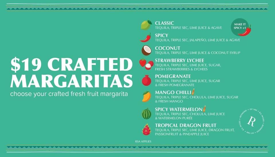 Crafted Fresh Fruit Margaritas