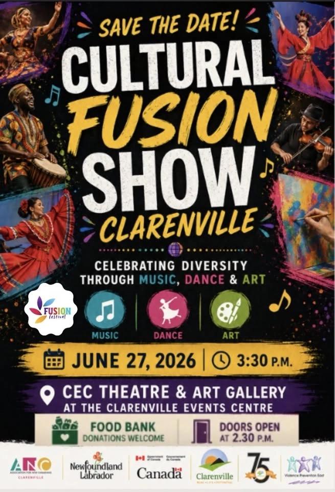 Cultural Fusion Show - Clarenville (Admission Free. Food Bank Donations Welcome!)