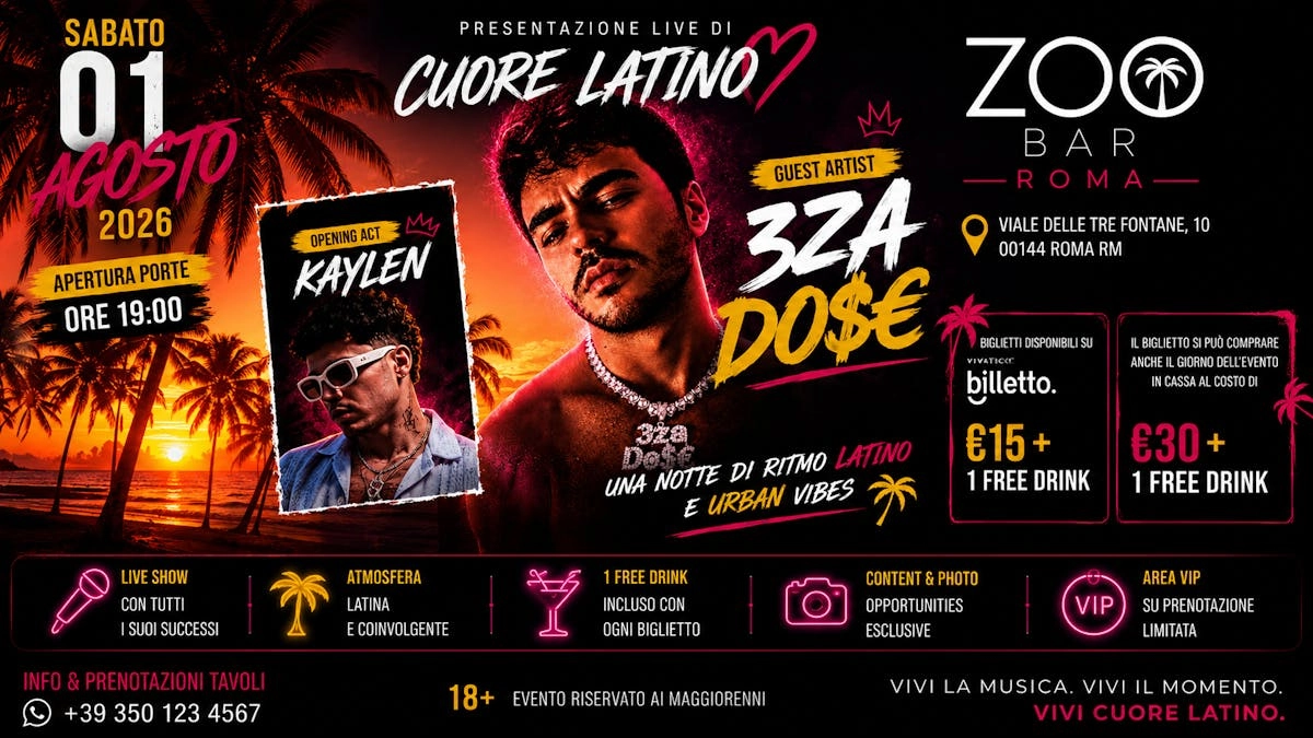 CUORE LATINO SUMMER NIGHT (Con 3za Do$€)