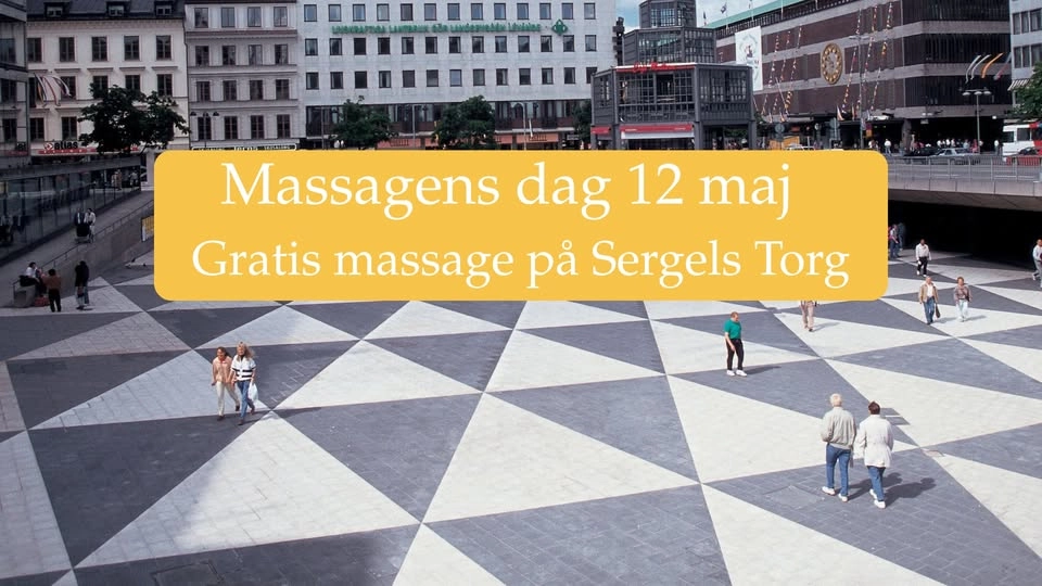 Massagens dag 12 maj - Gratis massage på Sergels Torg