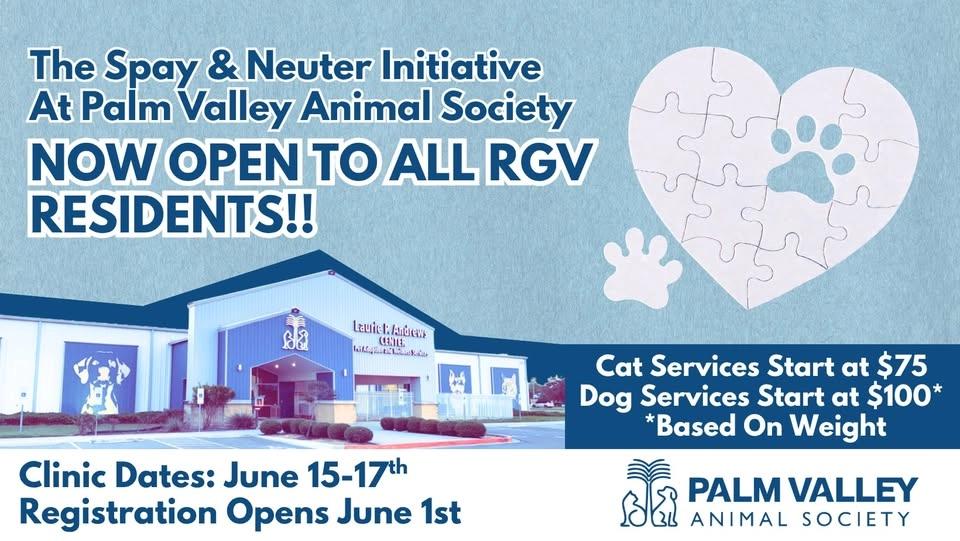 June 15-17th Spay & Neuter Initiative At PVAS Laurie Andrews CenterπΎπ©Ίπ