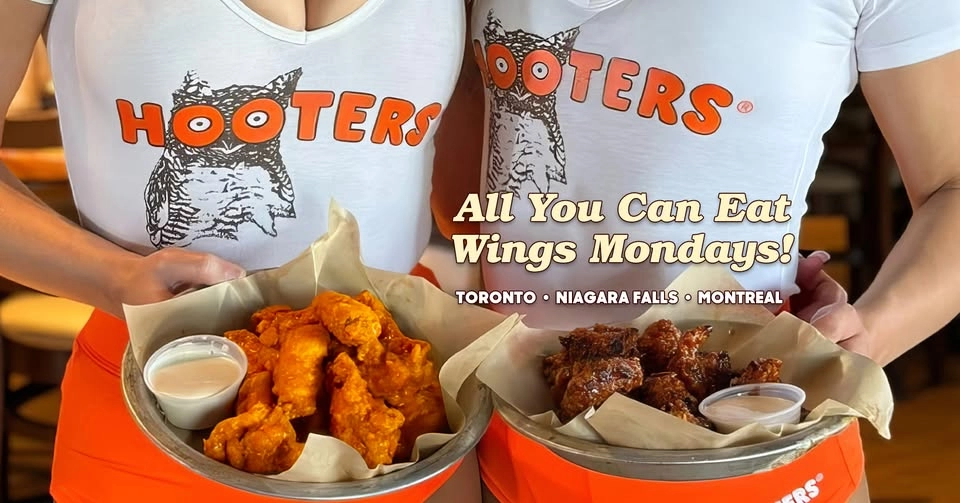 All You Can Eat Wings every Monday at Hooters!