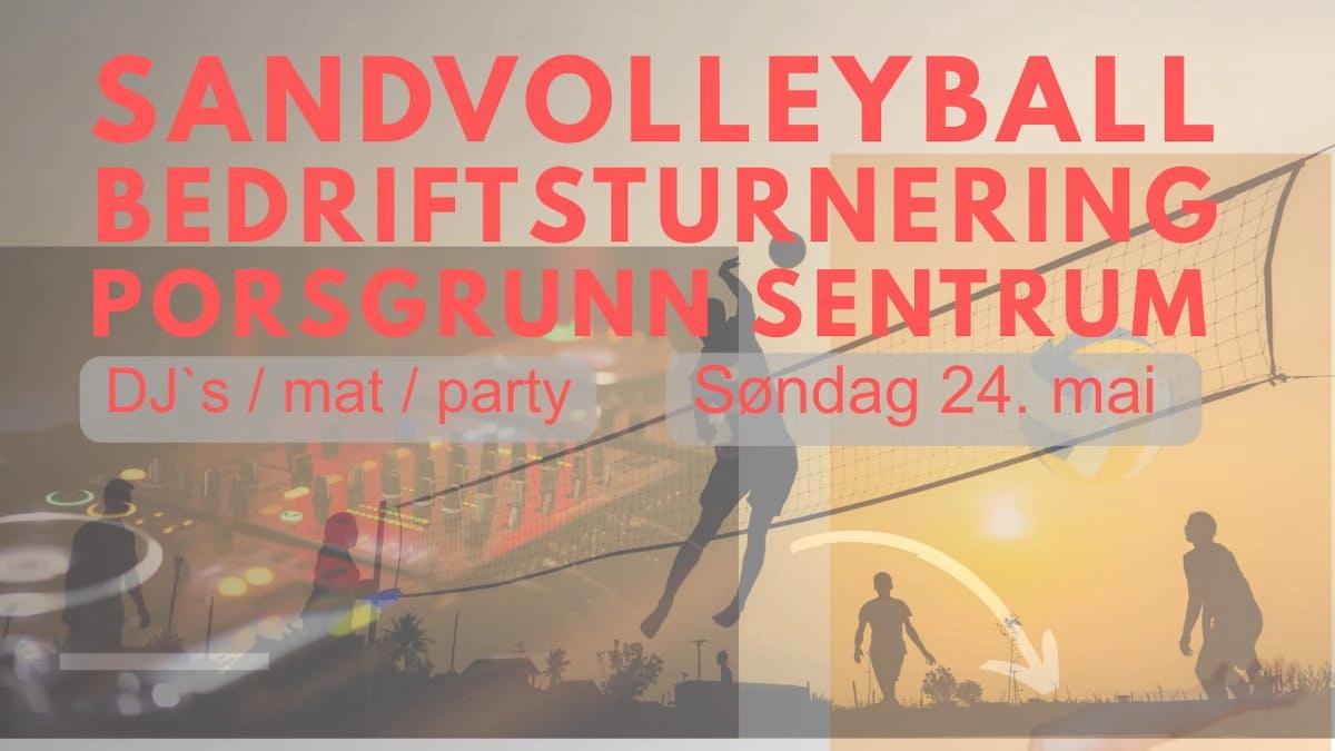 Sandvolleyball - Bedriftsturnering - Porsgrunn sentrum