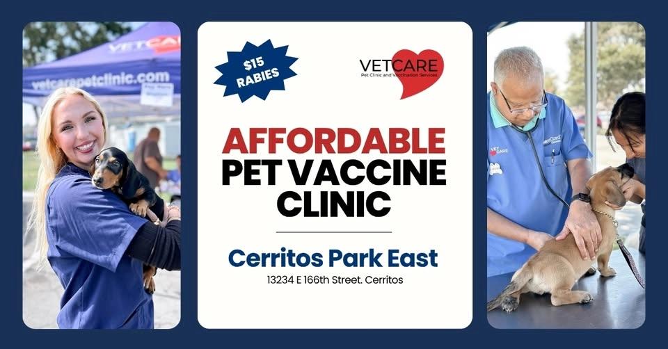 Affordable Pet Vaccine Clinic | Cerritos | Tuesday, June 16, 2026
