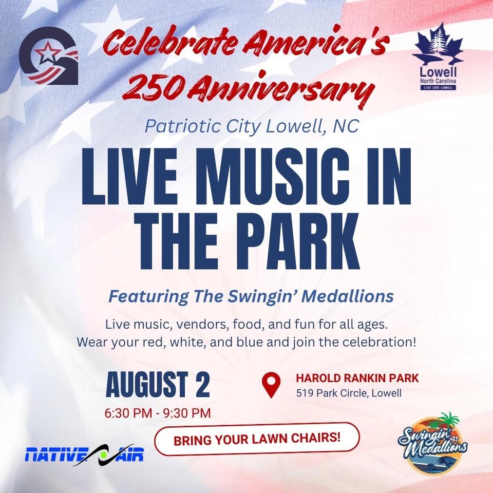 LIVE Music in the Park: The Swinginβ Medallions | America 250 Celebration