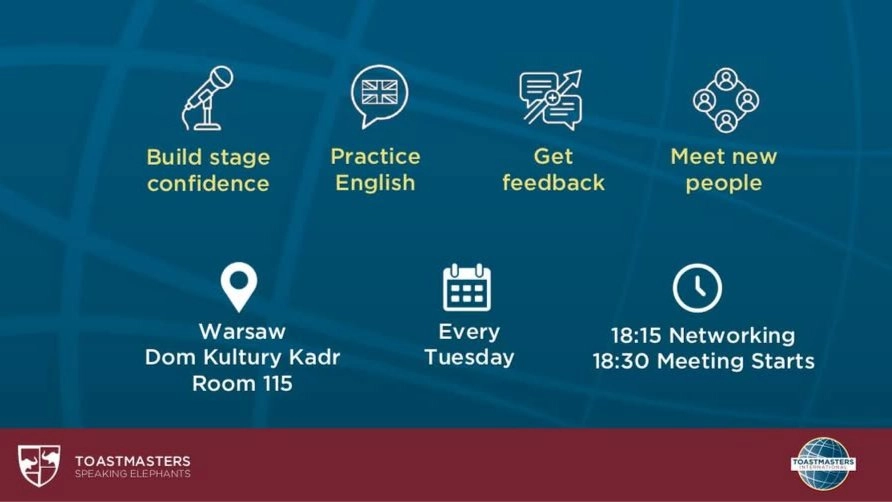 Warsaw Public Speaking - Toastmasters Speaking Elephants