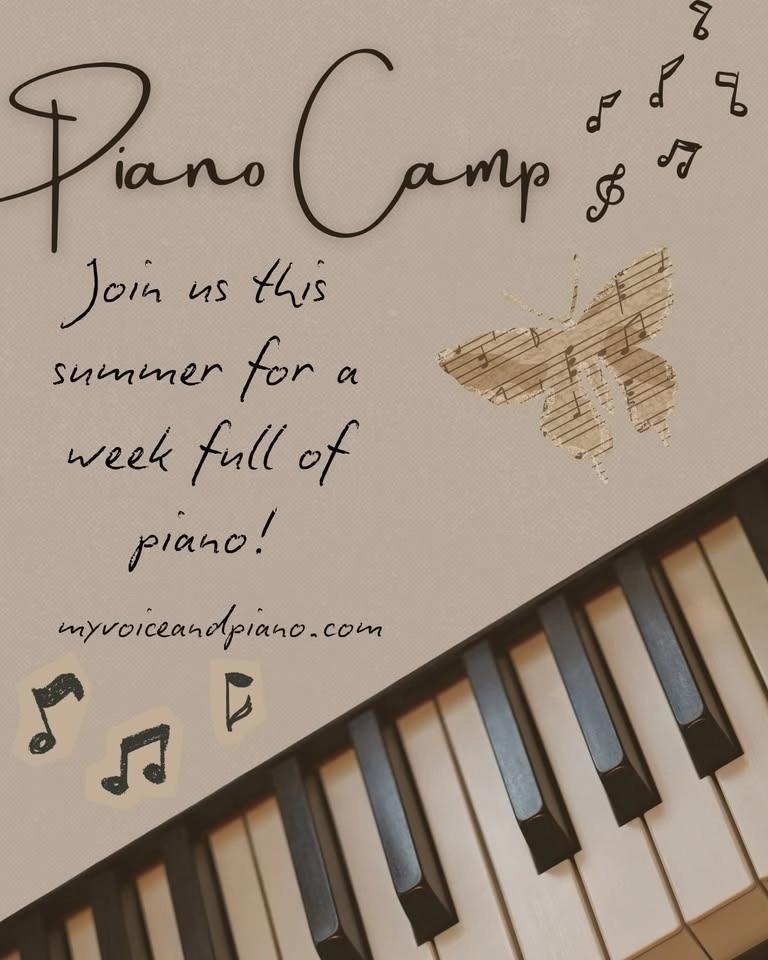 🎹 camp 12:30 and 1:30 🎸 camp at 2:30