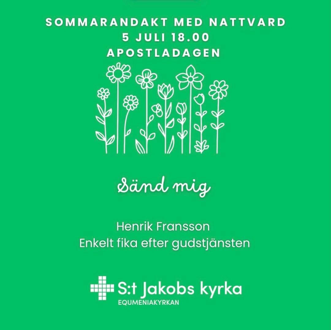 Sommarandakt med nattvard – Apostladagen