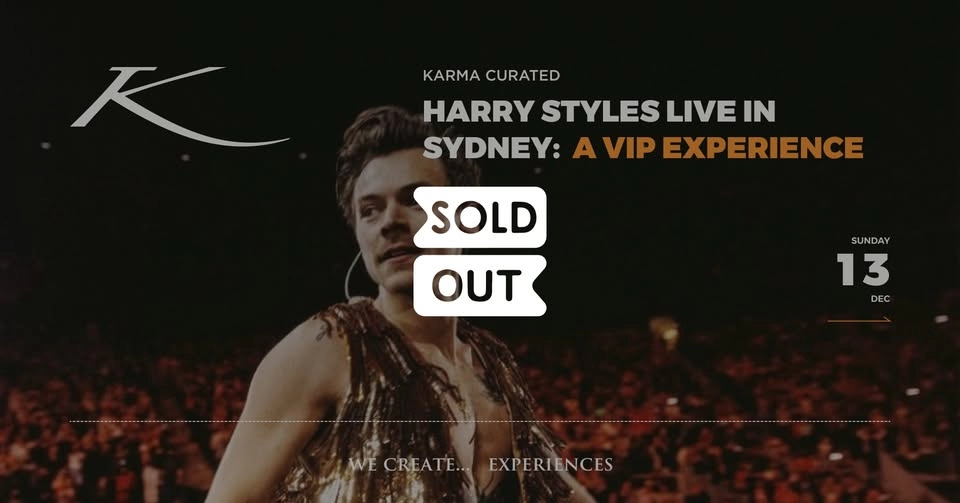 HARRY STYLES LIVE IN SYDNEY: A VIP EXPERIENCE