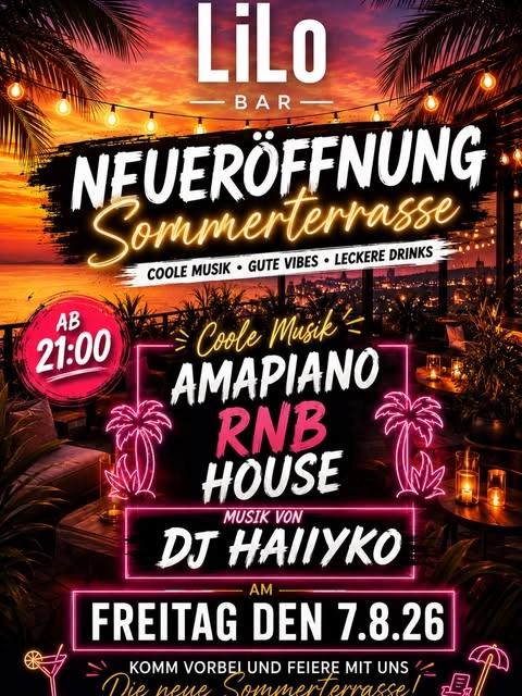 Neueröffnung Sommerterrasse – LiLo Bar