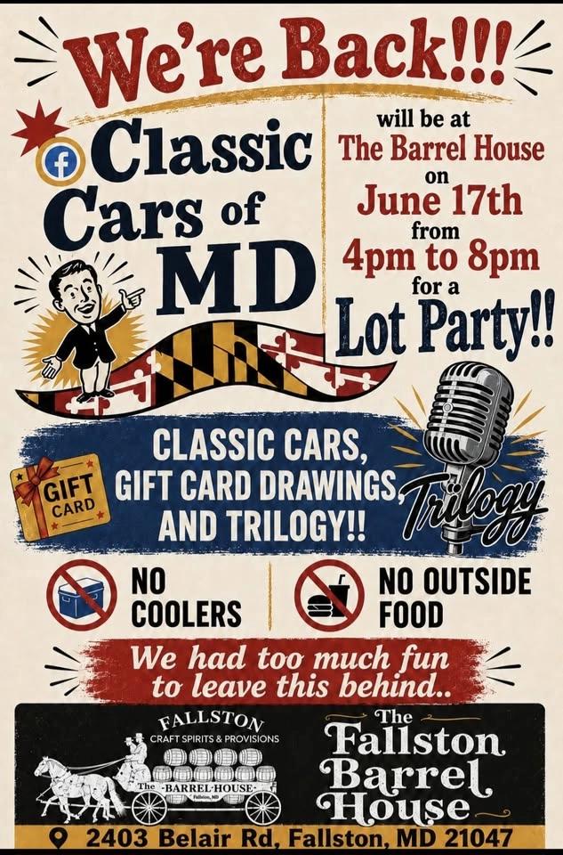 Classic Cars of MD popup Lot Party