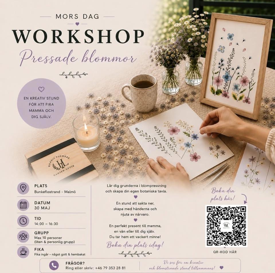 Mors Dag Workshop – Pressade Blommor