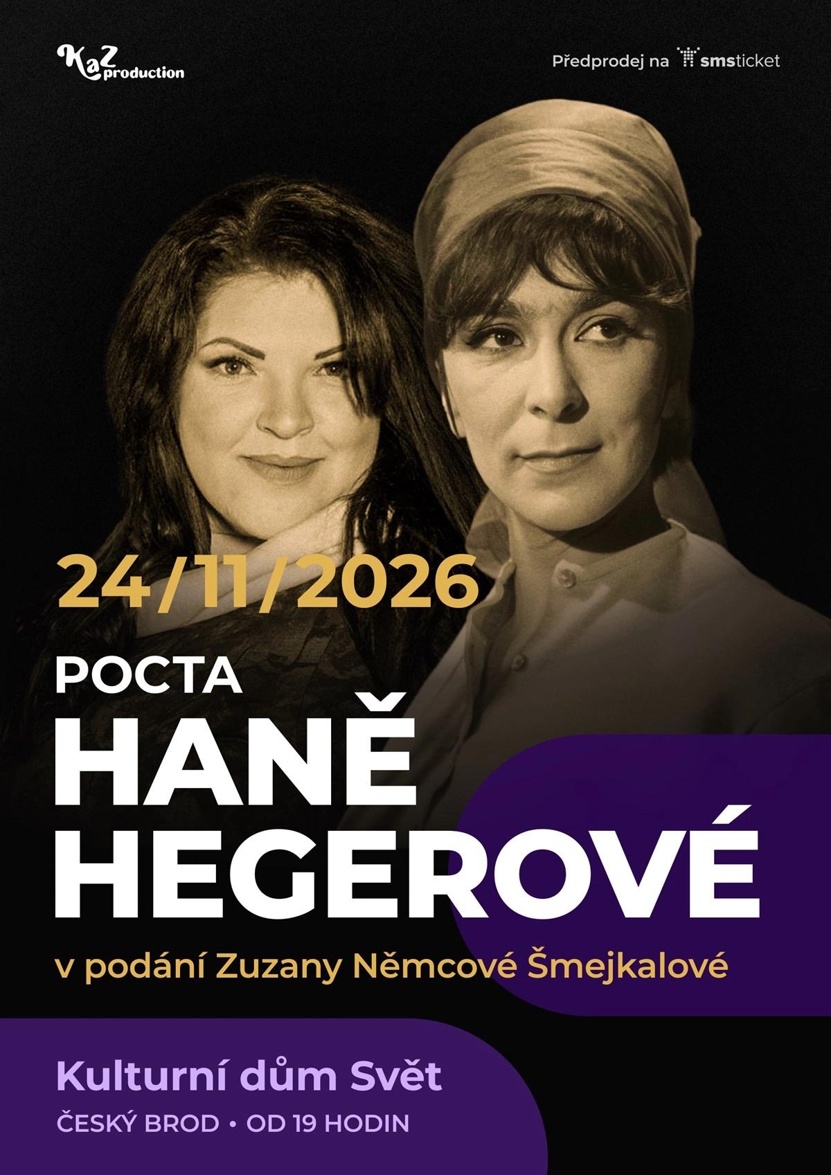 Pocta Haně Hegerové v Českém Brodě