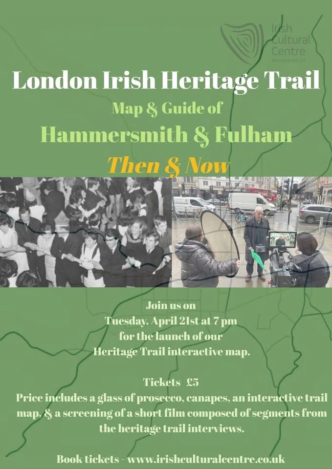 Heritage Trail Map of London Irish in Hammersmith and Fulham