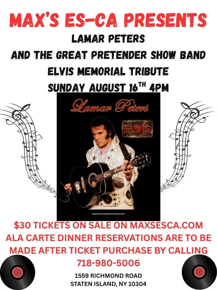Elvis Tribute Show With Lamar Peters and The Great Pretender Show Band