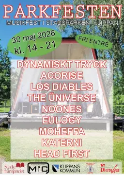 Parkfesten 2026, Musikfest i Stadsparken i Klippan