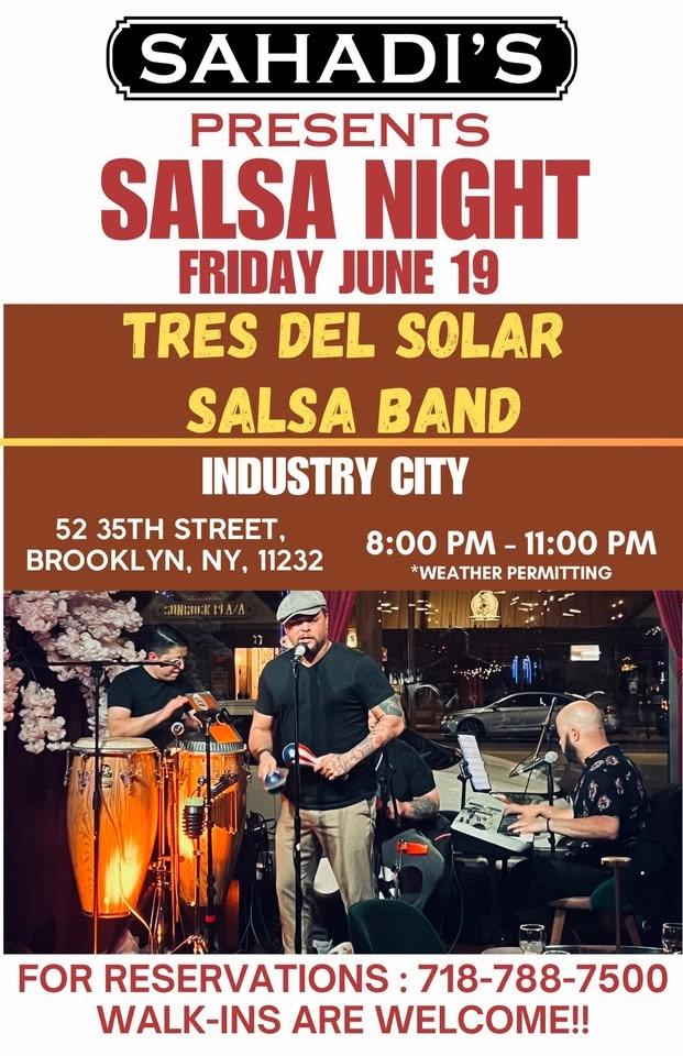 Salsa Night at Sahadi's Industry City with Tres Del Solar Salsa Band