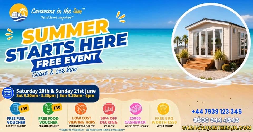 ☀️ Summer Starts Here - FREE EVENT - 20th June + 21st June - Free £10 Fuel Voucher