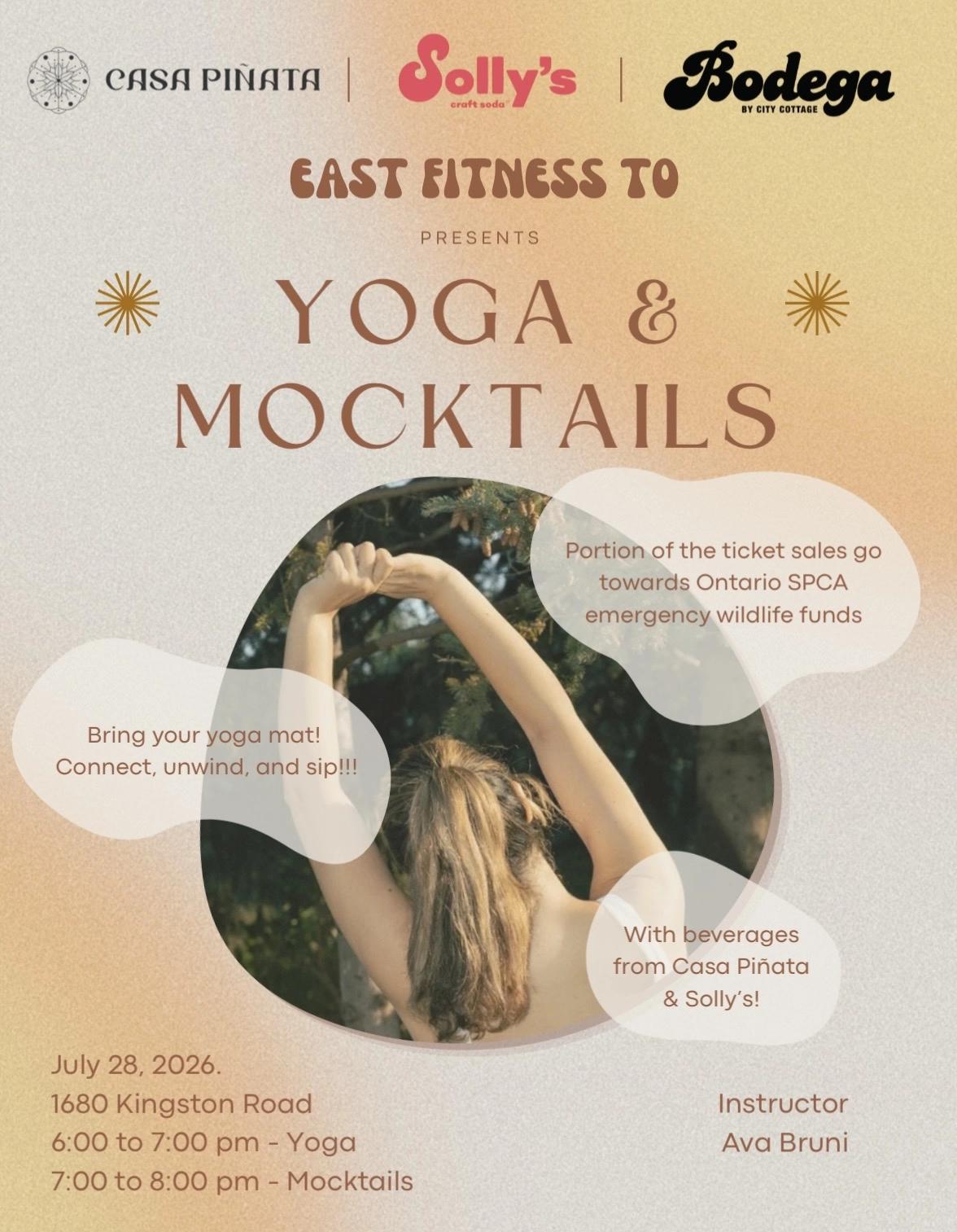 Yoga & Mocktails - EastfitnessTO X Bodega by City Cottage