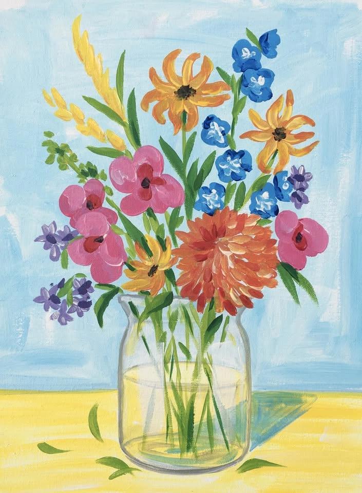 Afternoon Painting in Palmerston North - Flowers Say It All