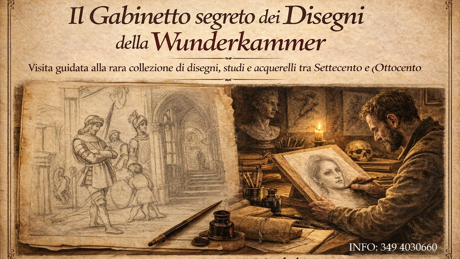 Il Gabinetto segreto dei Disegni e Acquarelli nella Wunderkammer: visita guidata