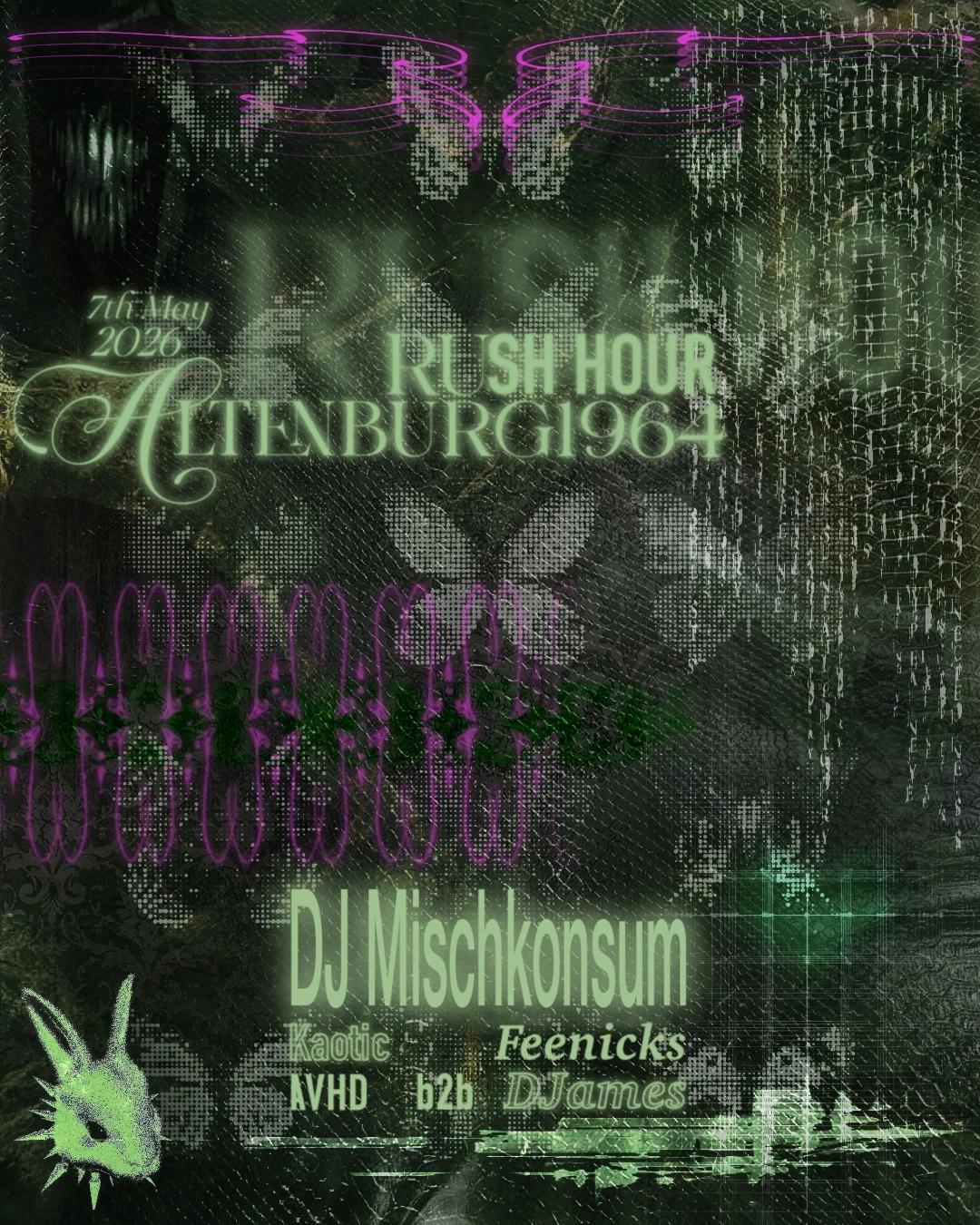 RUSH HOUR with DJ Mischkonsum, Feenicks, AVHD b2b DJames & Kaotic