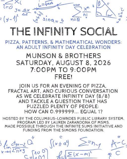 The Infinity Social: Pizza, Patterns, & Mathematical Wonders