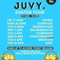 JUVY Under 18s - Easter Tour - Weds 8th April - STAFFORDSHIRE