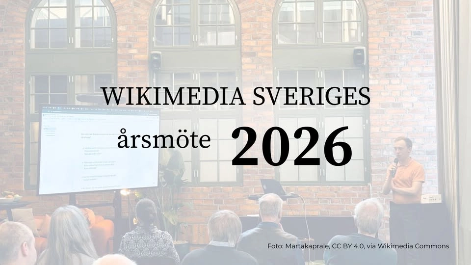 Wikimedia Sveriges årsmöte 2026