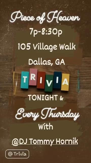 Trivia Night at Piece of Heaven